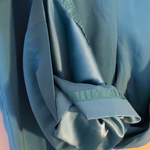 🐬 dianaira Silk Wide Leg Lined, High elastic waist reversible matte-shiny pants - Picture 3 of 6